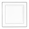 Smarty Had A Party 6.5" White with Silver Square Edge Rim Plastic Appetizer/Salad Plates (120 Plates), 120PK 516S-CASE - alternate 2